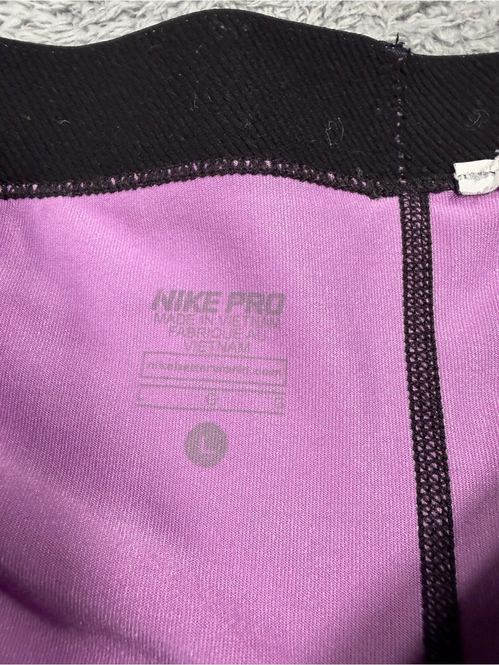 Nike Pro Women's Multicolor (Purple & Blue) Bike Shorts - Picture 3 of 8
